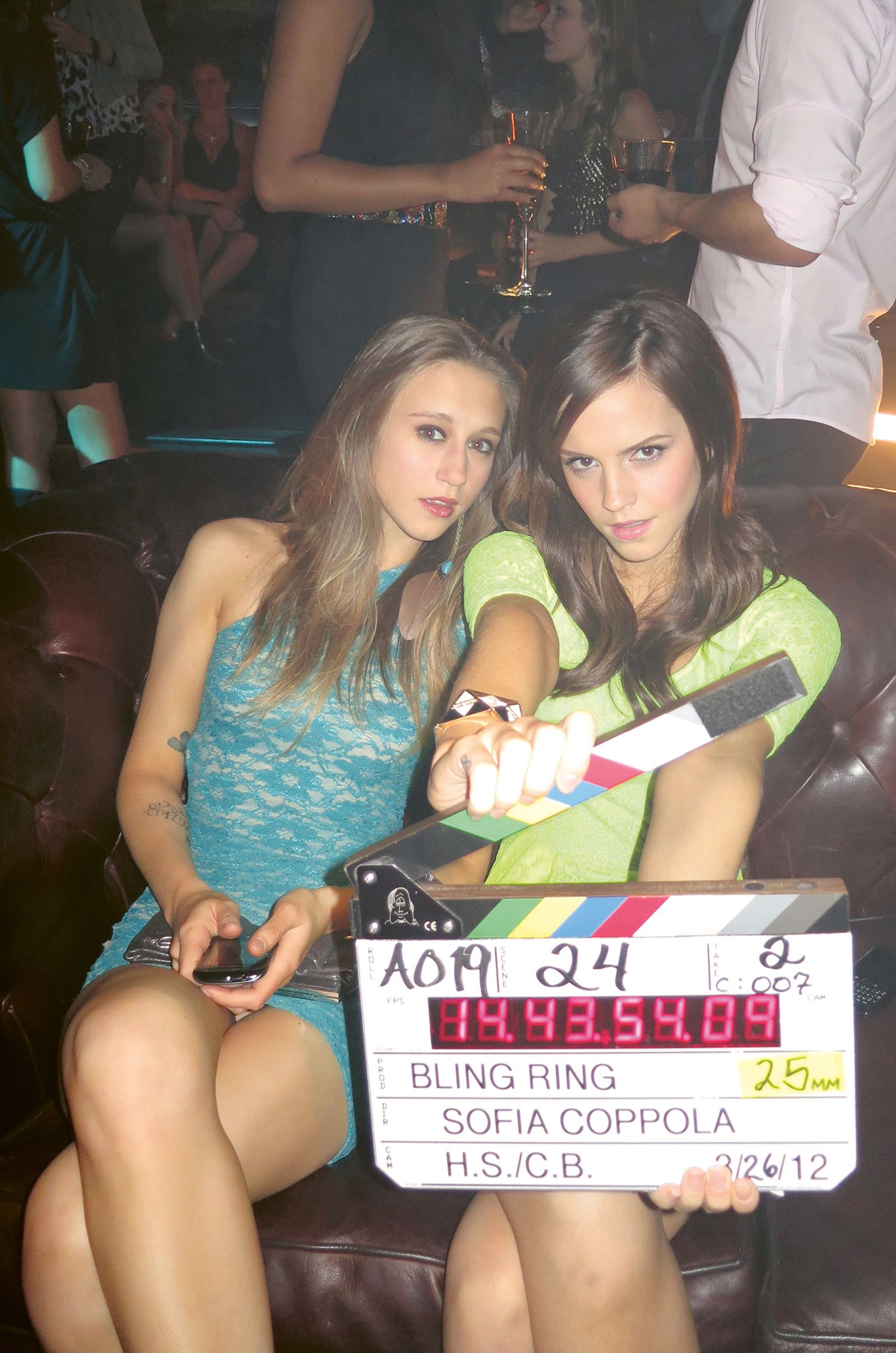 Taissa Farmiga and Emma Watson were among the actors who reenacted the infamous crimes of a group of real-life teens who burglarized A-List celebs in 2013 's "The Bling Ring." Coppola writes in "Archive," that the cast "spent days in night clubs and in Paris Hilton’s closet surrounded by her shoes."