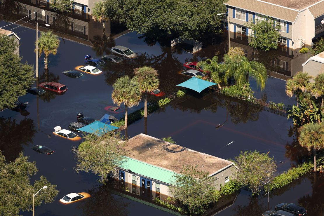 Hurricane Ian's floodwaters inundate homes in Florida in 2022.