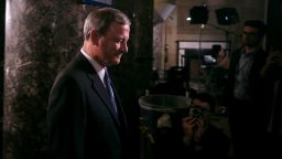 In this February 2020 photo, Chief Justice John Roberts walks to President Donald Trump's State of the Union address in Washington DC. 
