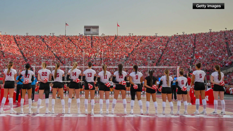 Nebraska volleyball breaks the world record for attendance at a womens sporting event