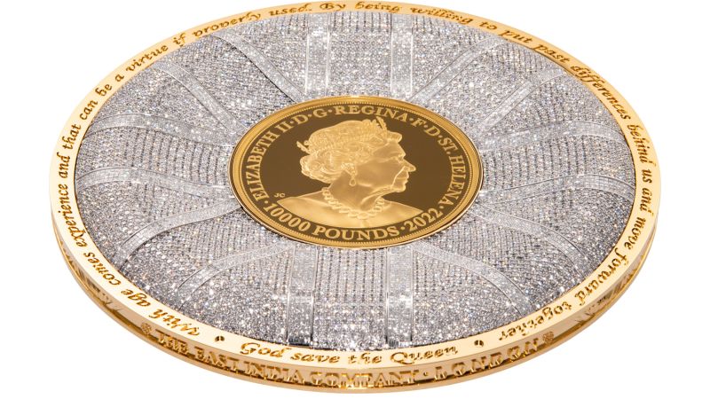 Basketball sized gold coin worth around 23M honors late Queen