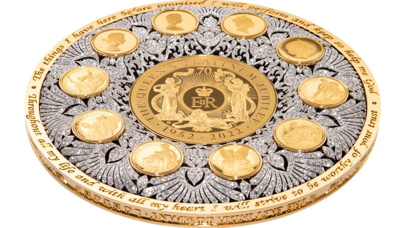 Basketball sized gold coin worth around 23M honors late Queen