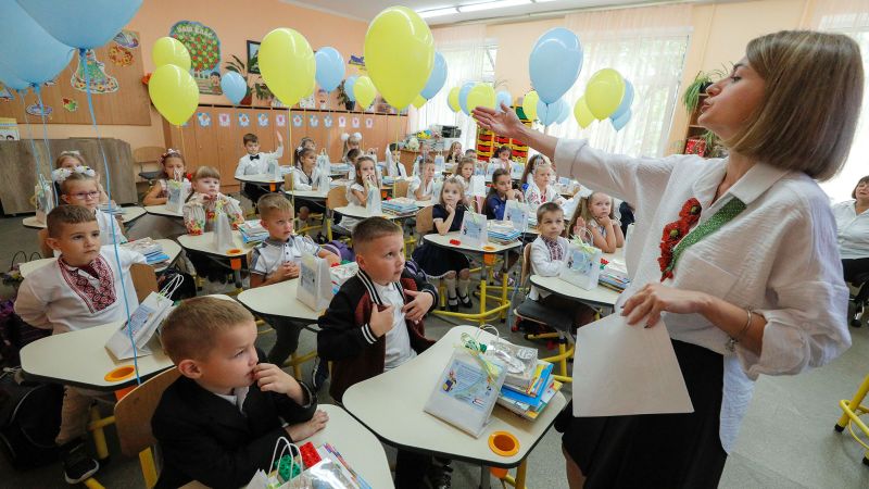 NextImg:In wartime Ukraine, going back to school means preparing for air raids and huddling in shelters | CNN