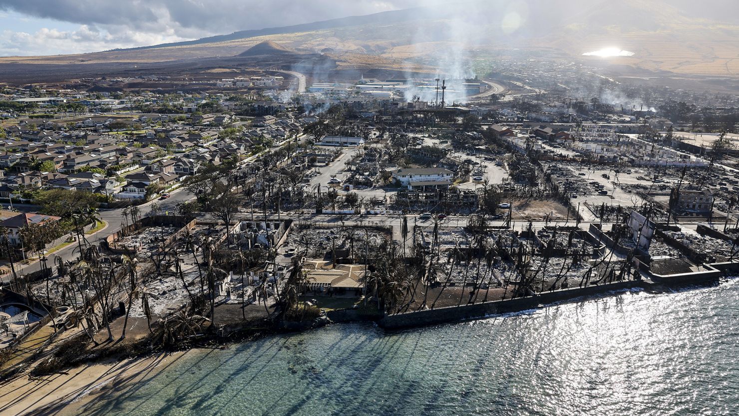 Lahaina was still smoldering in this photo taken a few days after last month's fire.  