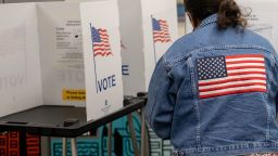 MADISON, WI - NOVEMBER 08: A voter casts their ballot at the Hillel Foundation on November 8, 2022 in Madison, Wisconsin. After months of candidates campaigning, Americans are voting in the midterm elections to decide close races across the nation. (Photo by Jim Vondruska/Getty Images)