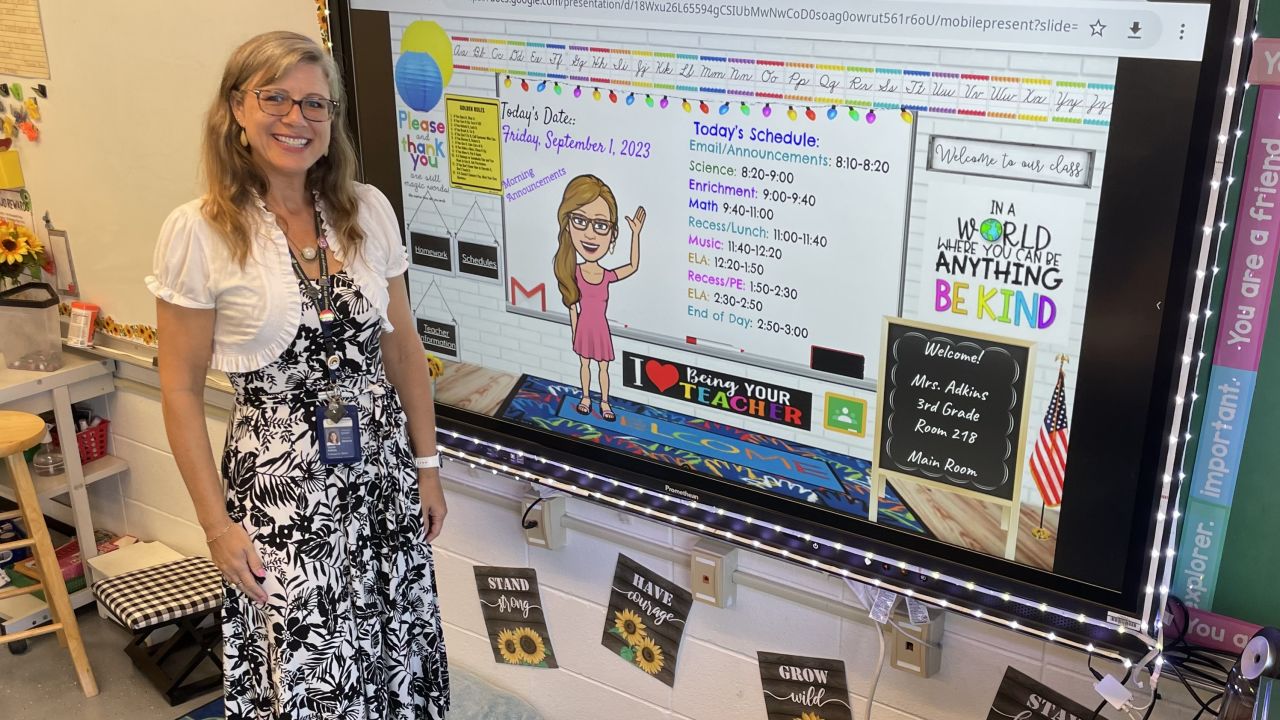 Sarah Adkins, a third grade teacher with Pennoyer School District 79, a suburban Chicago elementary school.