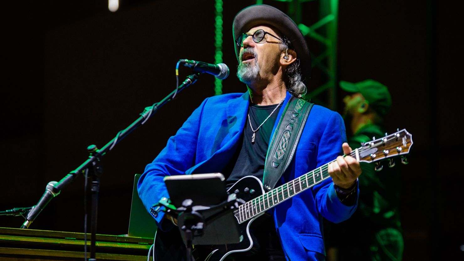 Sonni, pictured performing with the Dire Straits Legacy band during a concert in Molfetta at the Puglia Outlet Village on September 21, 2019. 