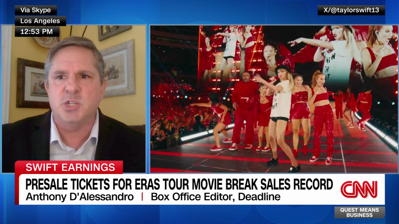 Presale tickets for Eras Tour movie break sales records