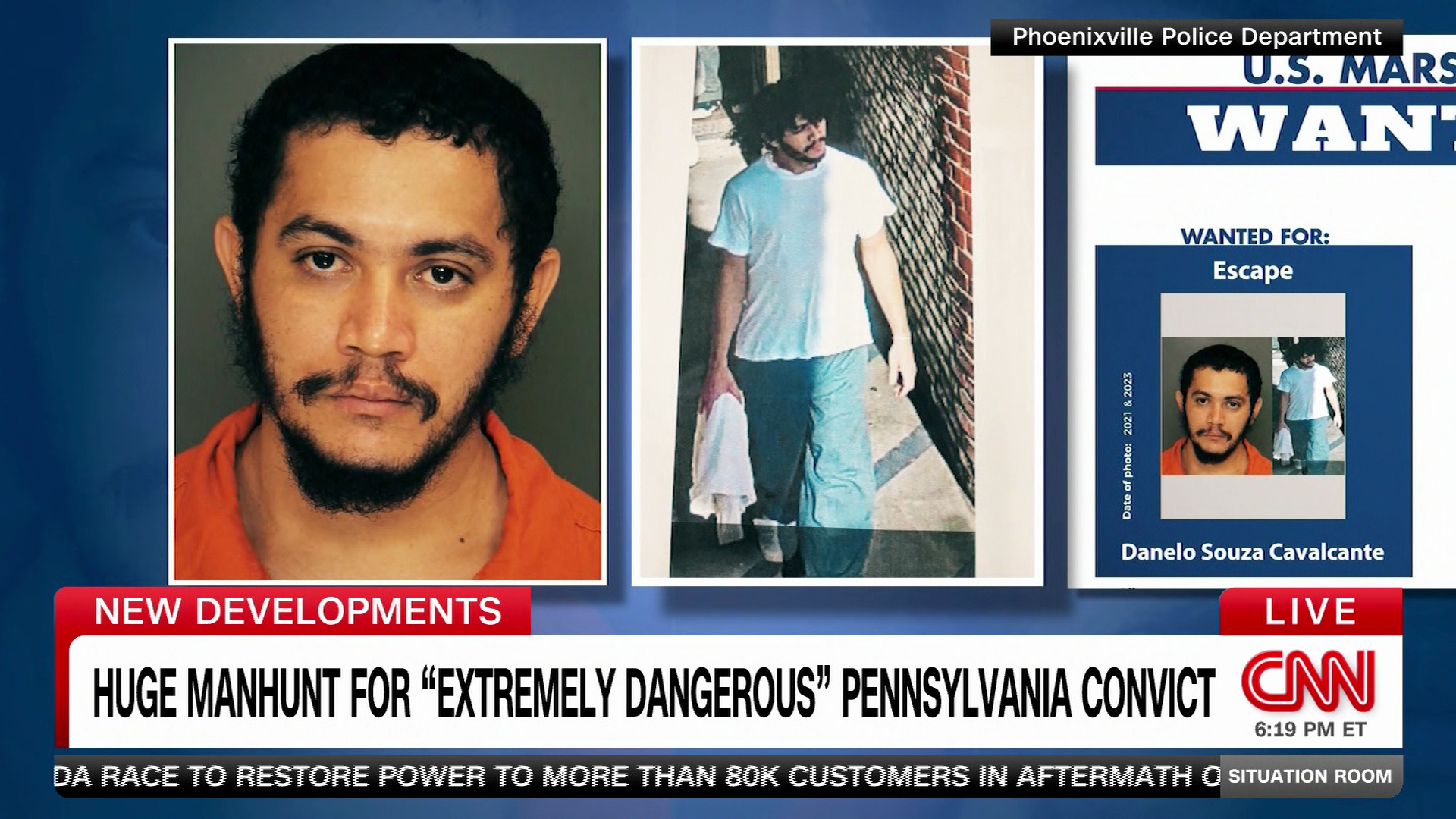 The search continues for Danilo Cavalcante in Pocopson Township, Pa., on  Sunday, Sept. 3, 2023. Murderer Cavalcante was able to escape a prison yard  in suburban Pennsylvania last week by climbing up