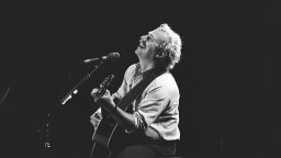 Jimmy Buffett performs on June 17, 1982, in Los Angeles, California. 