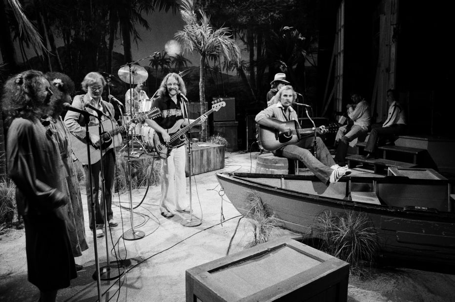 Buffett appears as the musical guest on "Saturday Night Live" in 1978. His breakout hit "Margaritaville" was released in 1977, and launched Buffett to national fame.