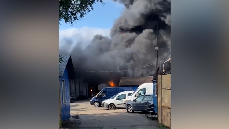 NextImg:Fire consumes oil depot in St. Petersburg | CNN