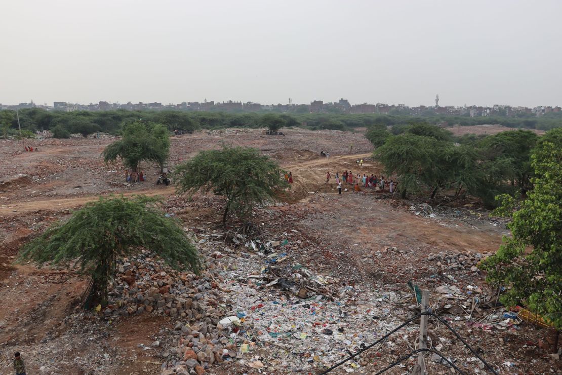 Hundreds of homes demolished next to New Delhi's Tughlaqabad Fort. 