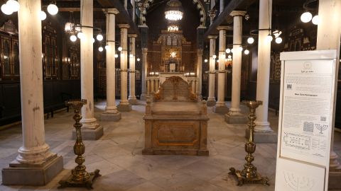 The newly restored Ben Ezra Synagogue in old Cairo, Egypt on September 1.