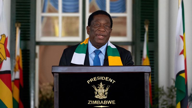 Наскоро преизбраният президент на Зимбабве Емерсън Мнангагва е изправен пред