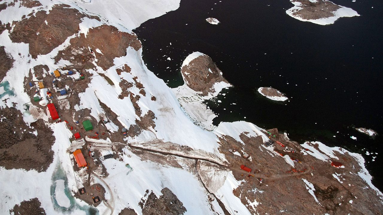 The Australian Antarctic research station Casey overlooks Vincennes Bay, January 11, 2008, in Antarctica. 