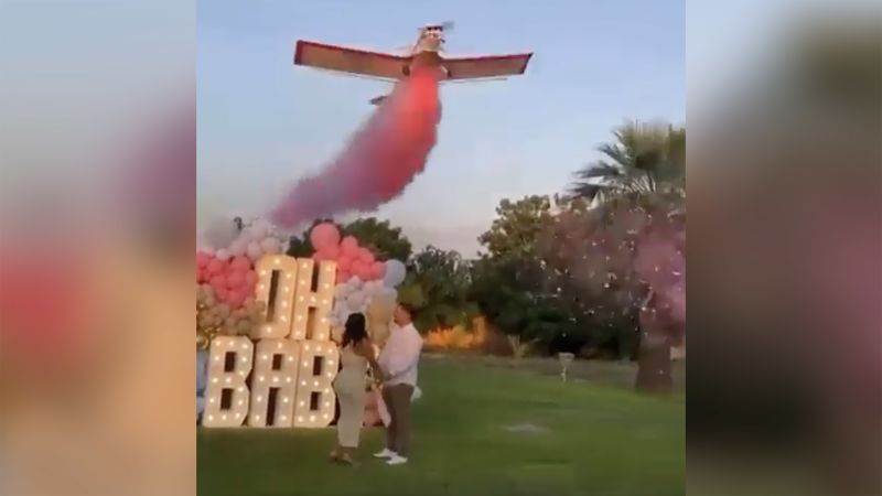 Watch Gender reveal party video captures plane crashing image