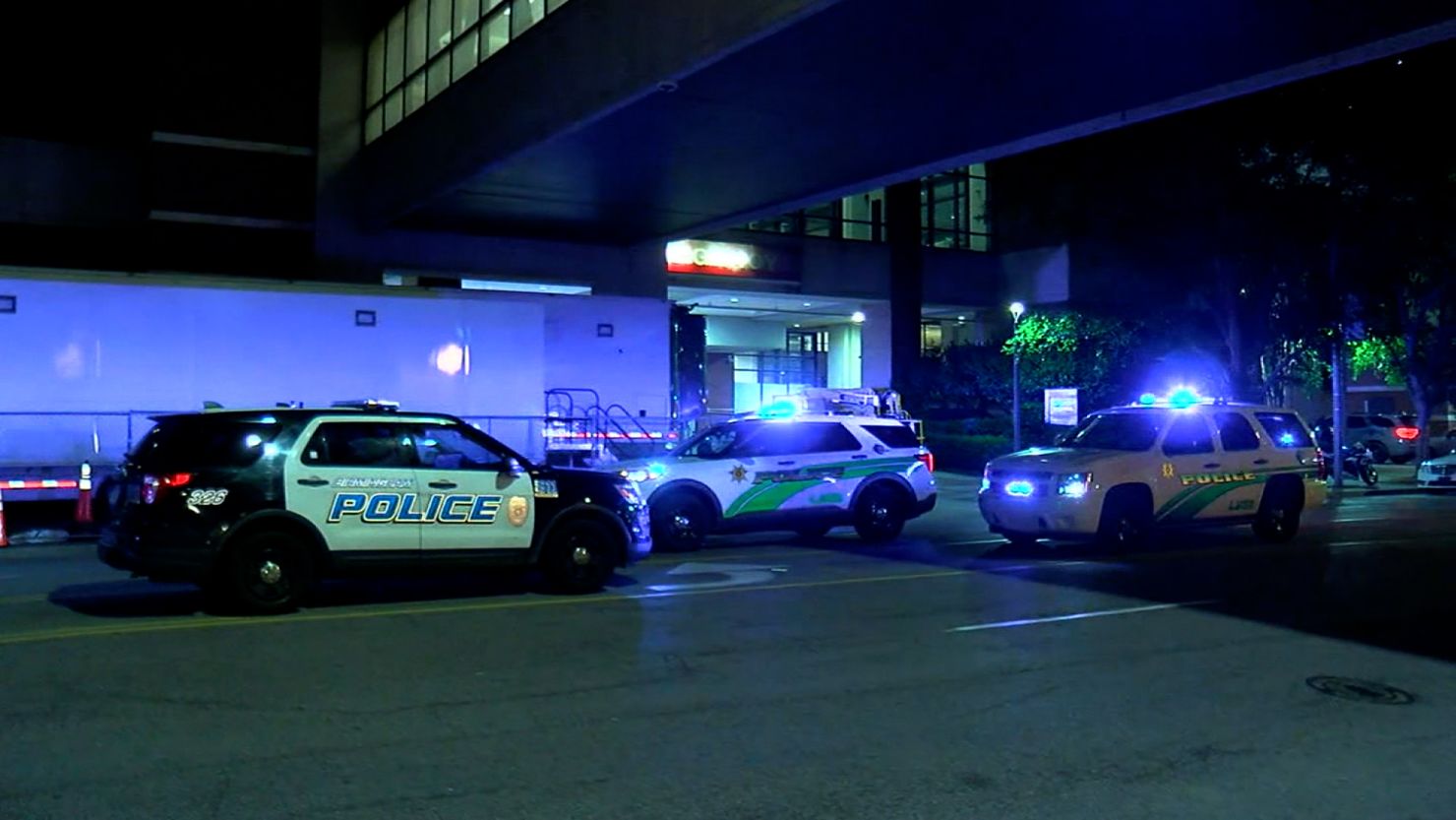 Police are seen outside of University of Alabama at Birmingham Hospital following a shooting on September 4, 2023.