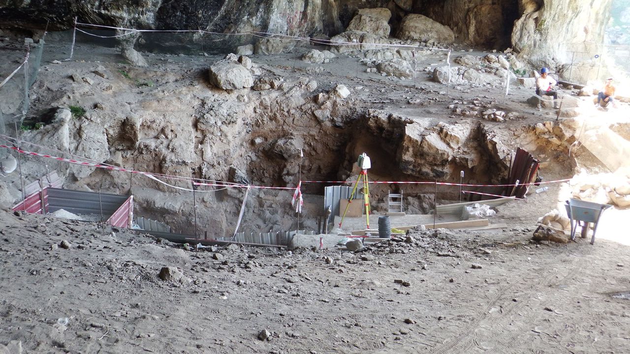 Excavations at Shanidar Cave are photographed in May 2017. Photo CO Hunt