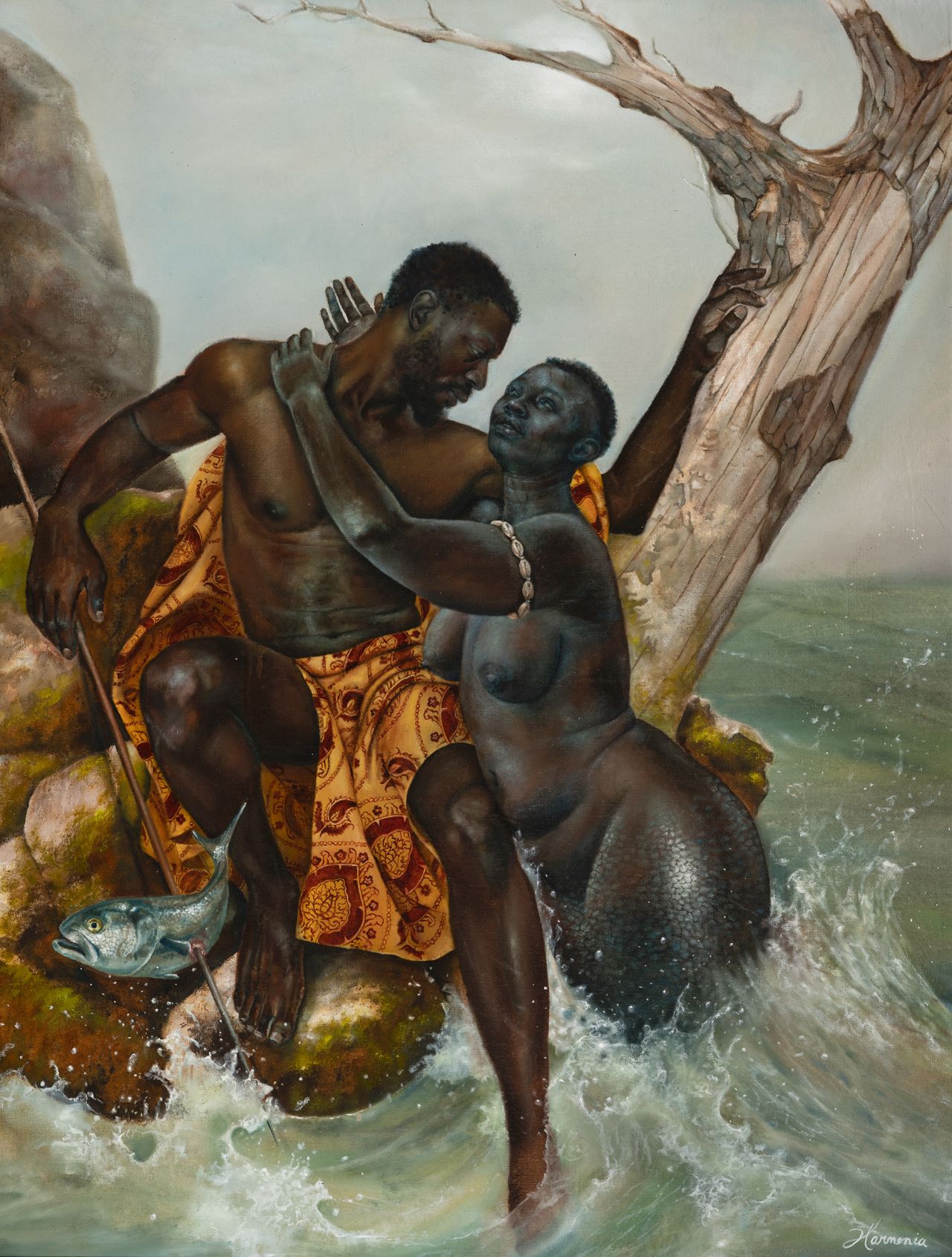 Megjithëse Rosales portretizon skllavërinë, pikturat e saj gjithashtu kapin shumëdimensionalitetin që posedojnë njerëzit me ngjyrë - si në "Yemaya Meets Erinle".