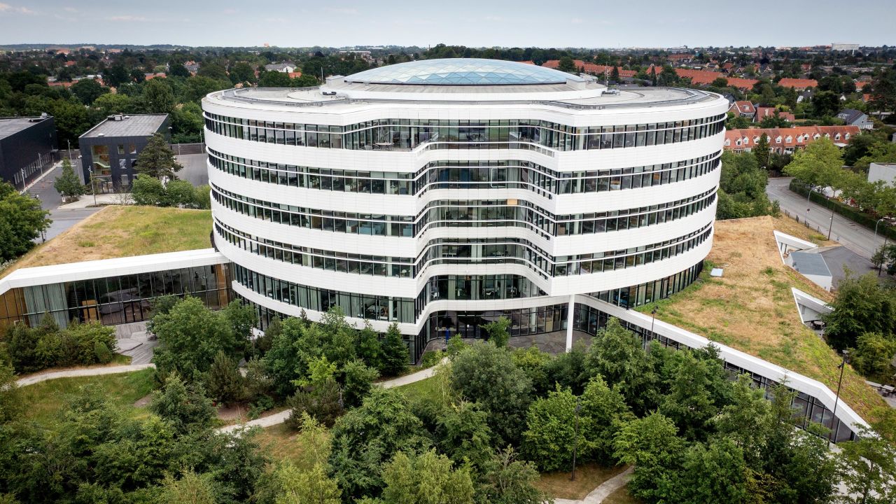Novo Nordisk's headquarters, modelled after an insulin molecule, in Copenhagen, Denmark, on Sunday, June 25, 2023.