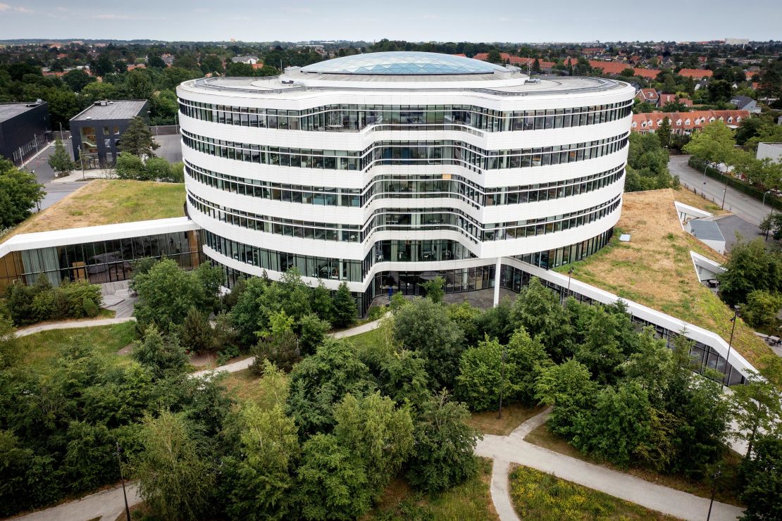 Novo Nordisk's headquarters,  modelled after an insulin molecule, in Copenhagen, Denmark, on Sunday, June 25, 2023.
