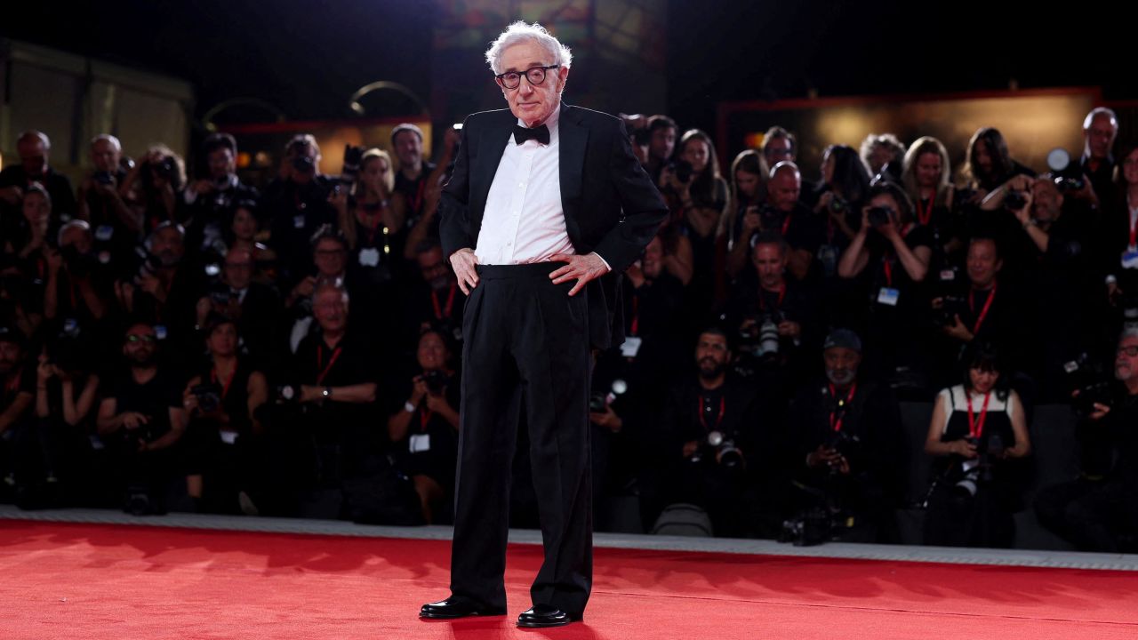 Woody Allen attends the premiere of his film "Coup de Chance" at the Venice Film Festival on September 4, 2023.
