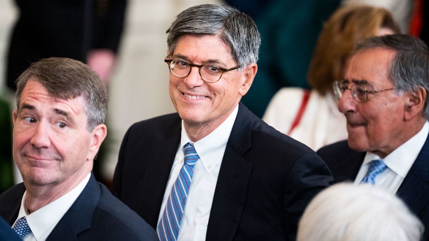 Former Treasury Secretary Jacob Lew attends the official White House portrait unveiling ceremony for President Barack Obama and former first lady Michelle Obama in the East Room of the White House on Wednesday, September 7, 2022.