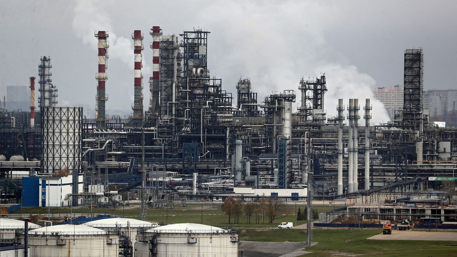 A Gazpromneft petroleum refinery in Moscow, Russia on October 27, 2022. 