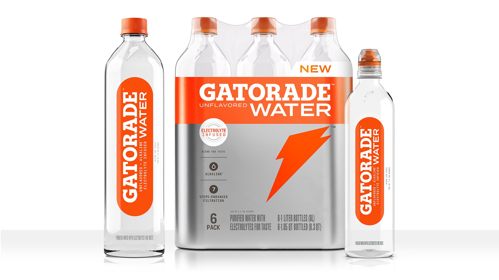 Gatorade Stainless Steel Water Bottles - Case of 6