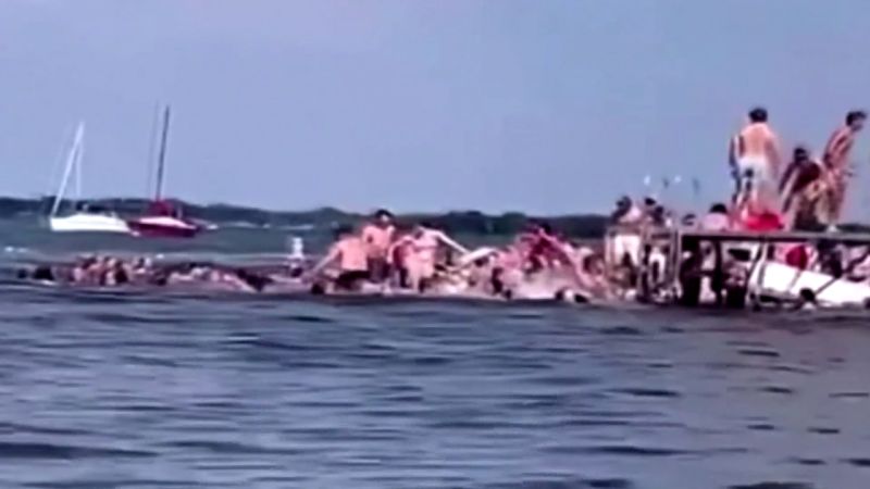 Video: Packed pier collapses during Labor Day celebration