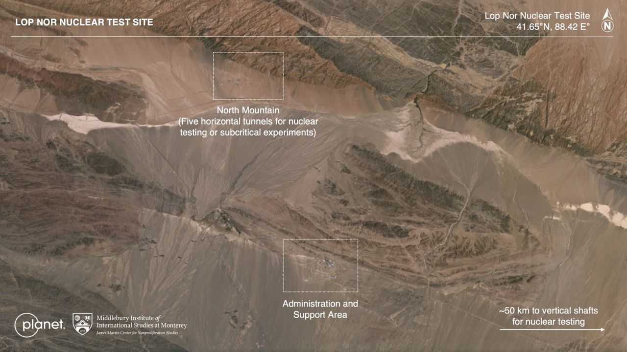 Lop Nor nuclear test site.