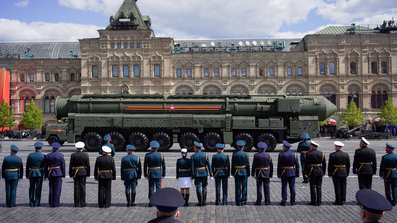 A Russian Yars intercontinental ballistic missile system drives during a military parade on Victory Day, which marks the 78th anniversary of the victory over Nazi Germany in World War Two, in Red Square in central Moscow, Russia May 9, 2023.