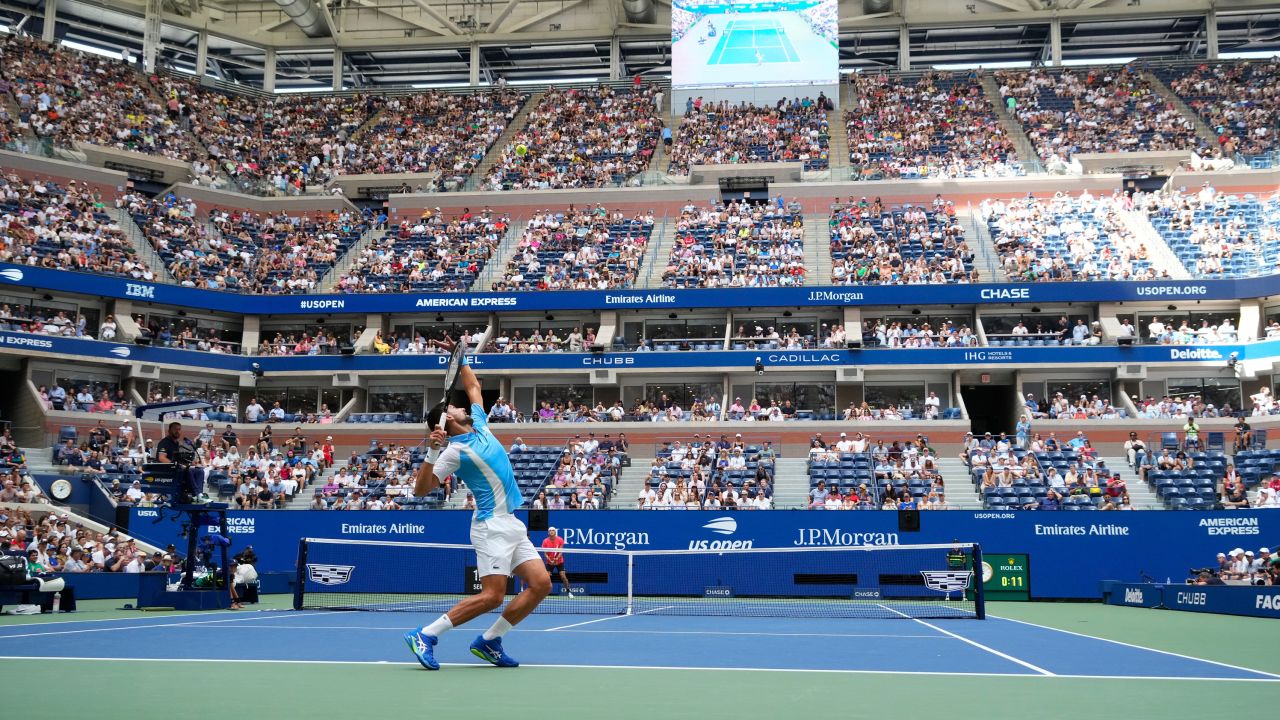 Djokovic was in dominant form throughout the US Open quarterfinal.