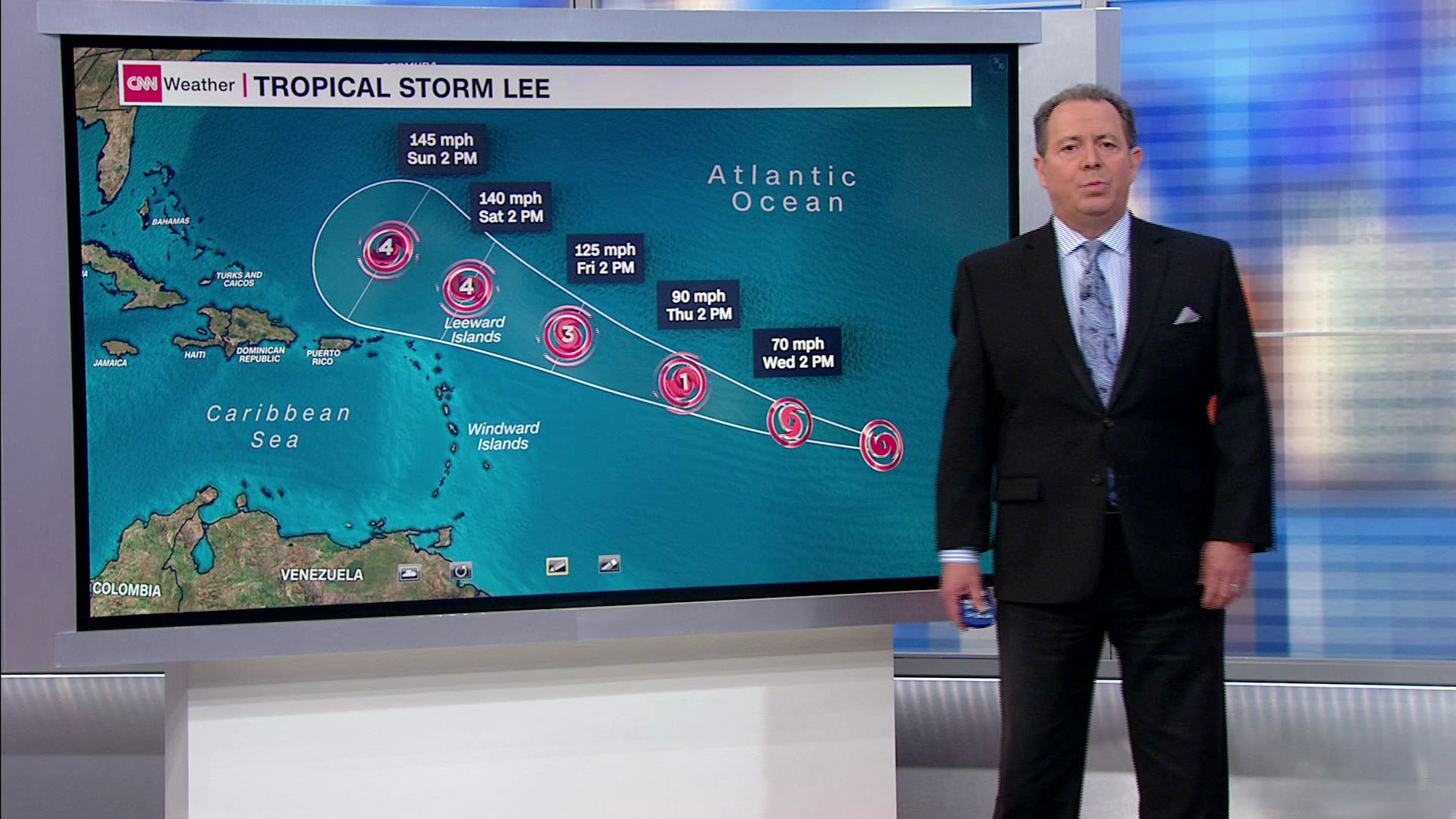 Lee close to hurricane strength in Atlantic, Expected to rapidly intensify