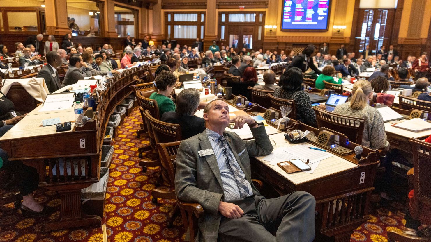 A view of the House of Representatives in Atlanta following the passage of SB 140 on Thursday, March 16, 2023. 