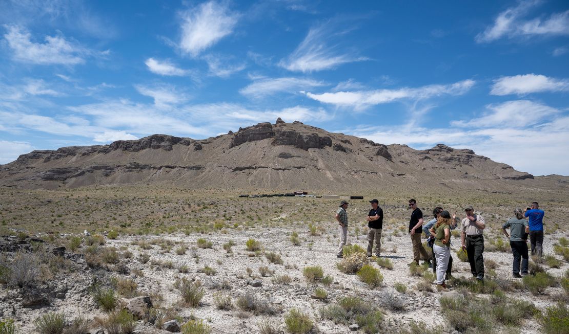 The Department of Defense's Utah Test and Training Range is seen, Monday, July 17, 2023, as recovery teams tour the projected landing ellipse in preparation for the retrieval of the sample return capsule from NASA's OSIRIS-REx mission. The sample was collected from the asteroid Bennu in October 2020 by NASA's OSIRIS-REx spacecraft and will return to Earth on September 24th, landing under parachute at the Utah Test and Training Range. Photo Credit: (NASA/Keegan Barber)