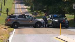 Police block a road in Chestertown, Pennsylvania, while searching for escaped inmate Danelo Cavalcante on September 5, 2023.
