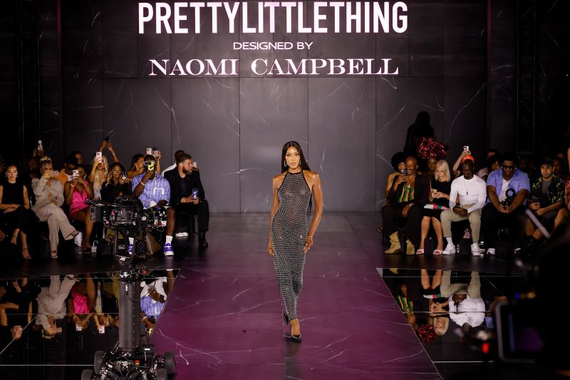 Naomi Campbell showcases fast fashion collection with