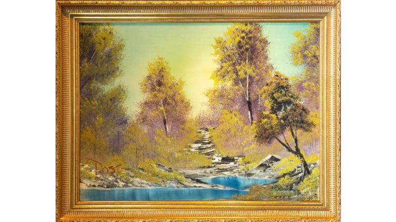 Bob Ross’s first work from The Joy of Painting is up for sale