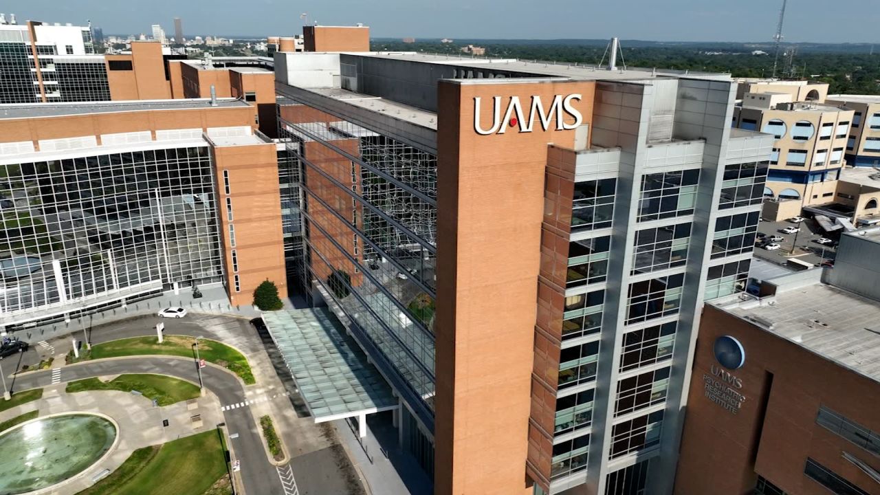 An aerial view of UAMS.