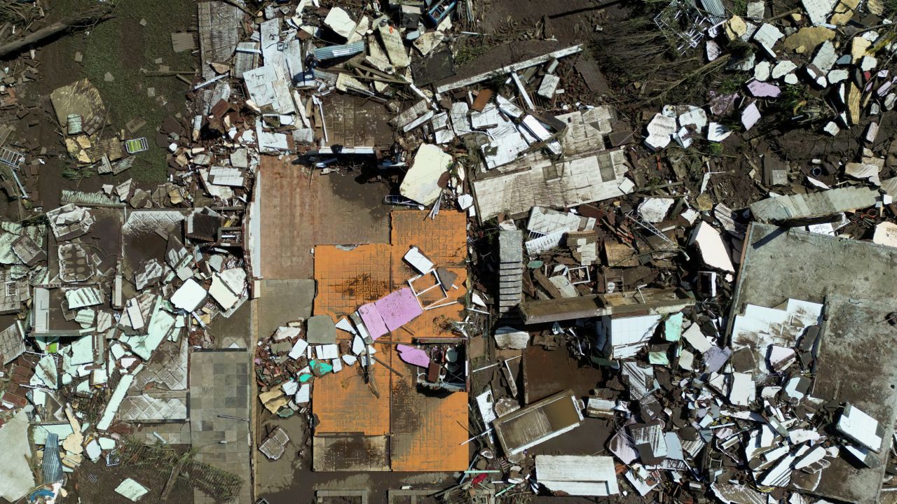 Debris from houses affected by floods in Mucum, Rio Grande do Sul, Brazil, September 6, 2023.