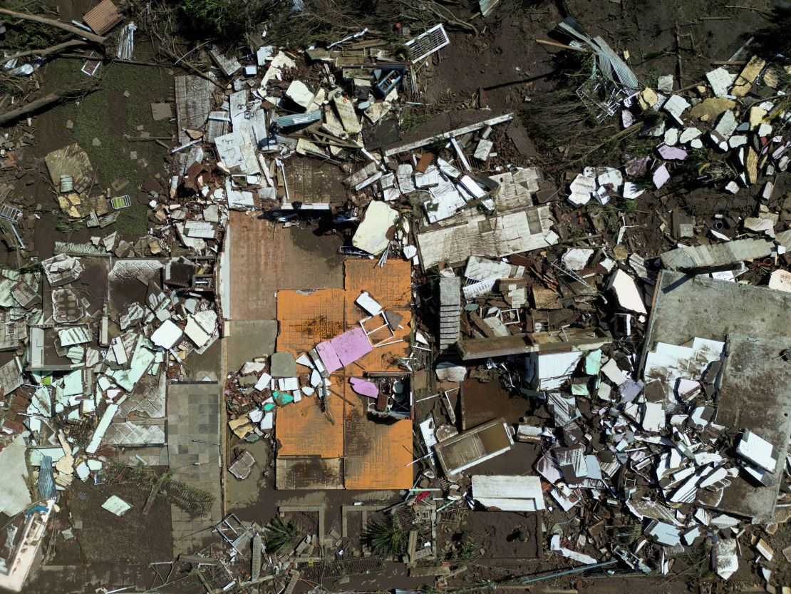 Debris from houses affected by floods in Mucum, Rio Grande do Sul, Brazil, September 6, 2023. 