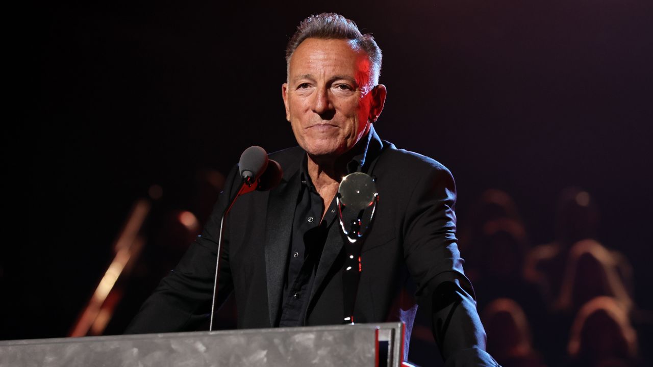 LOS ANGELES, CALIFORNIA - NOVEMBER 05: Bruce Springsteen speaks onstage during the 37th Annual Rock & Roll Hall of Fame Induction Ceremony at Microsoft Theater on November 05, 2022 in Los Angeles, California. (Photo by Theo Wargo/Getty Images for The Rock and Roll Hall of Fame)
