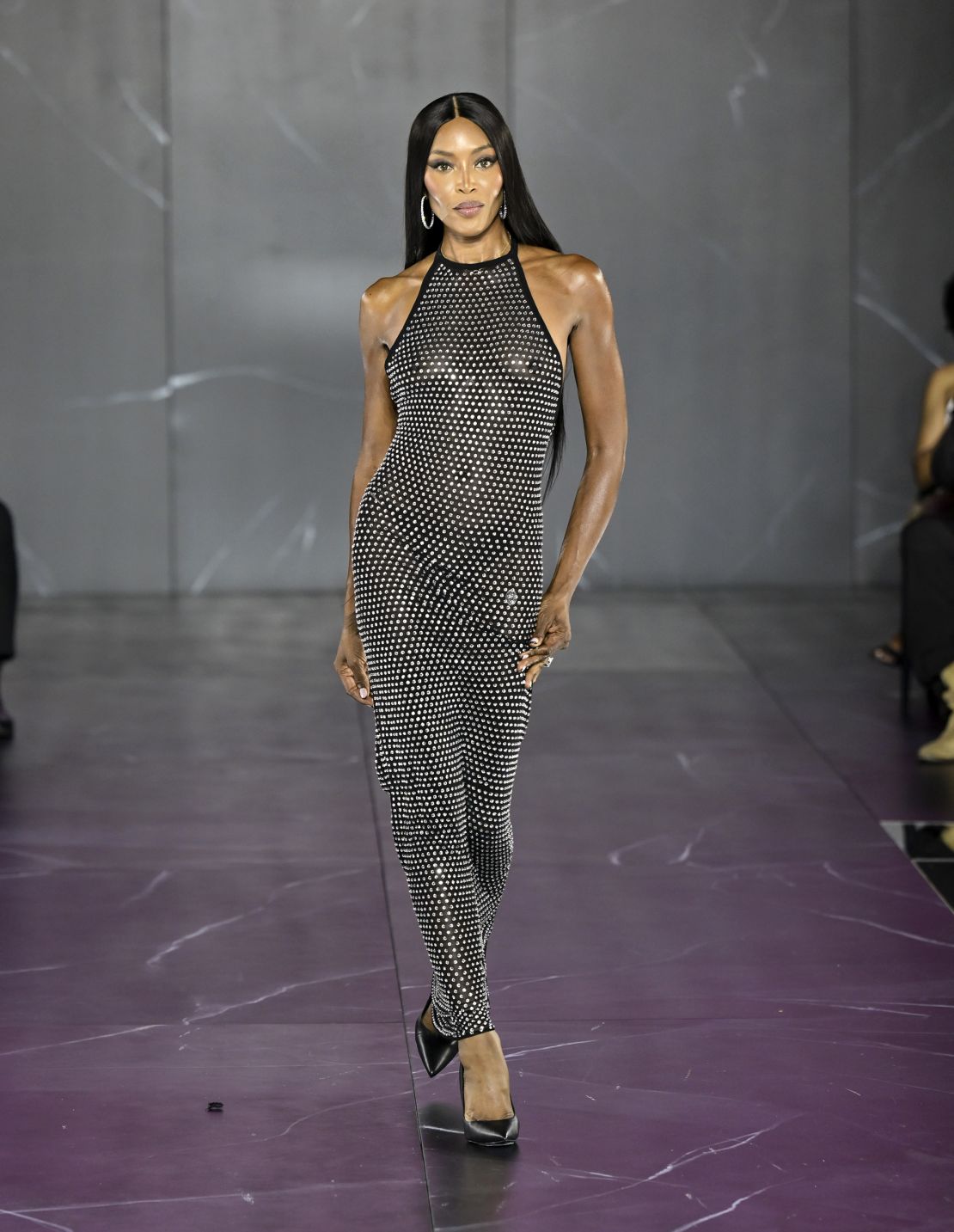 EDS NOTE: NUDITY -  Naomi Campbell walks the runway at the PrettyLittleThing x Naomi Campbell Spring/Summer 2024 fashion show as part of New York Fashion Week on Tuesday, Sept. 5, 2023 in New York. (Photo by Evan Agostini/Invision/AP)