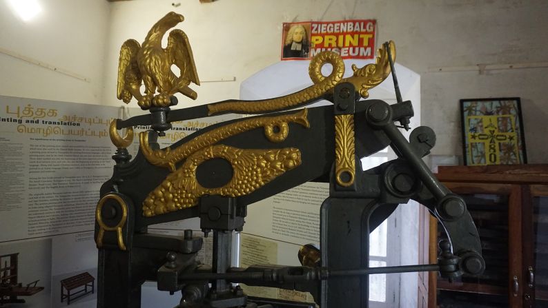 <strong>Ziegenbalg Museum: </strong>Tharangambadi's Ziegenbalg Museum pays tribute to German-born Danish missionary Bartholomaus Ziegenbalg. He used this printing press to produce a Tamil-version of the Bible -- the first ever Indian language translation of the Holy Book. 