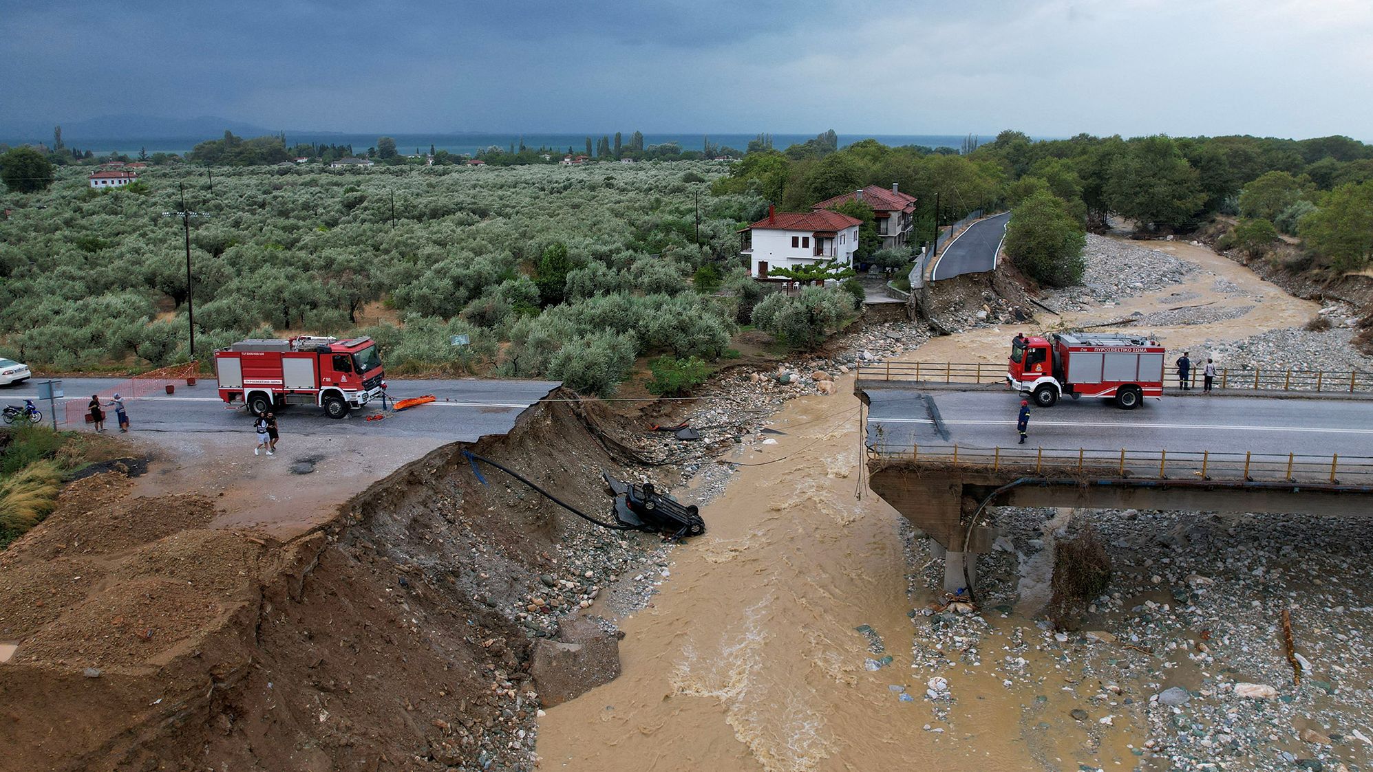 More than 800 rescued after extreme flooding in Greece turns villages