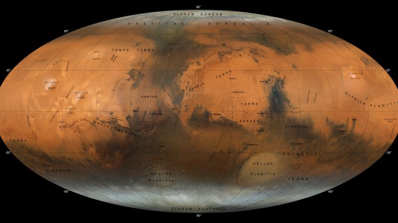 Homepage / card crop - Mars Atlas by NYUAD, published 2023. Credit: EMM/EXI/Dimitra Atri/NYU Abu Dhabi Center for Astrophysics and Space Science