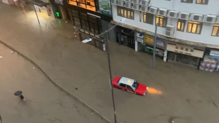 Video shows heavy rainfall turning Hong Kong streets into rivers | CNN