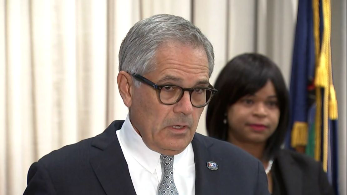 Philadelphia District Attorney Larry Krasner announces charges against Mark Dial. 